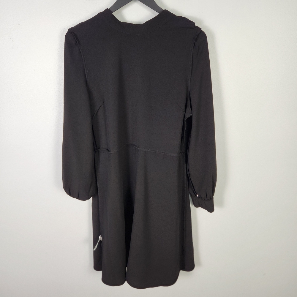 NWT Banana Republic Black Mock Neck Belted Fit & Flare Mini Dress Size 10 #0602 - Picture 10 of 14